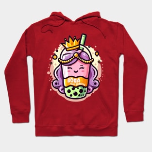 Boba Princess Bubble Tea Cartoon Girl Hoodie